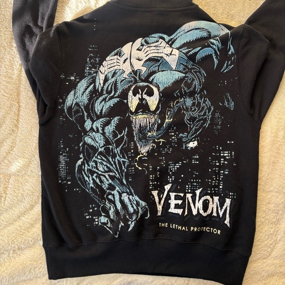 Marvel Other - Marvel Venom The Lethal Protector Black Graphic Hoodie Size Small